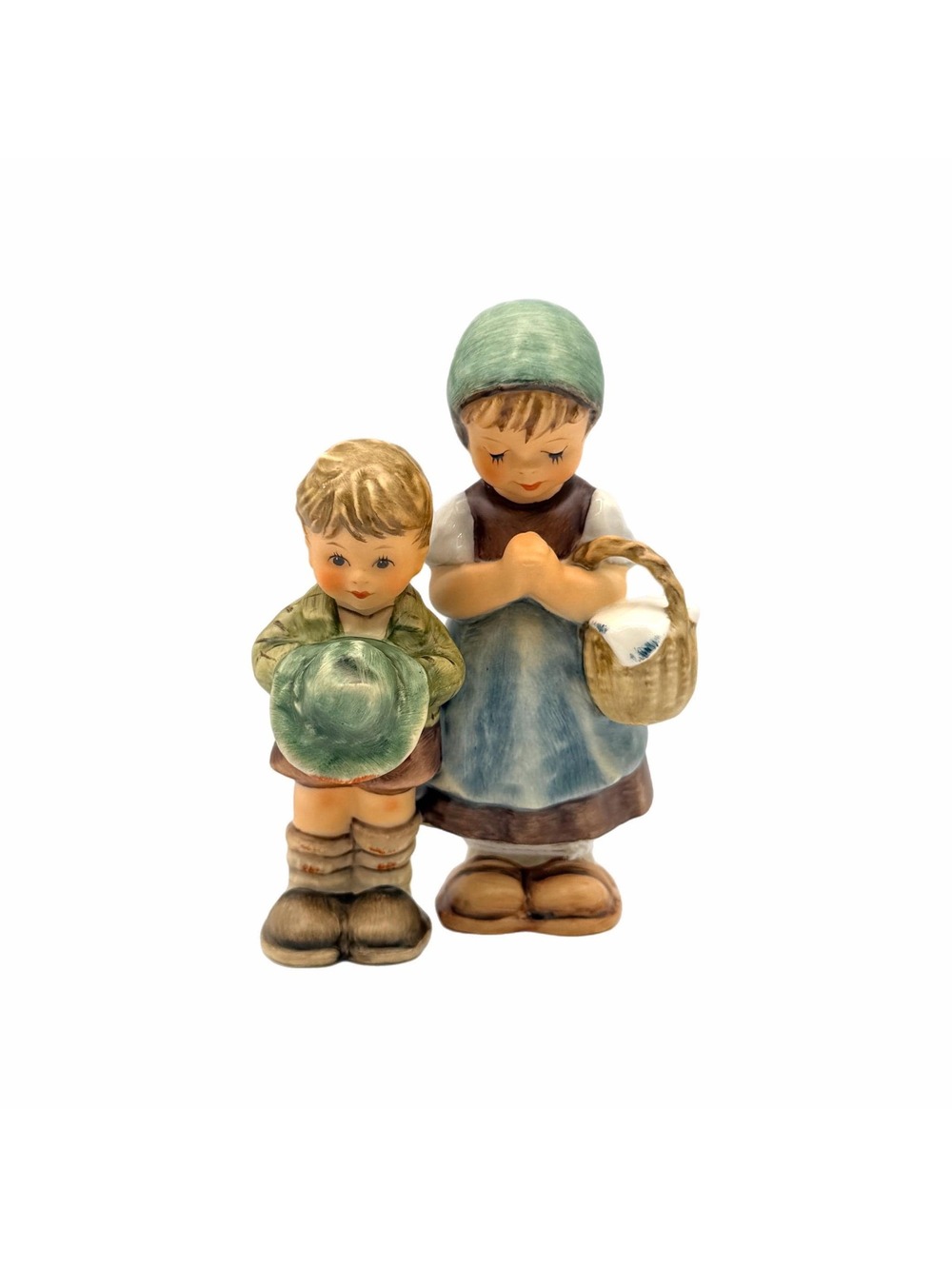 Vintage Hummel “Adoring Children” Porcelain Figurine – Boy and Girl Basket